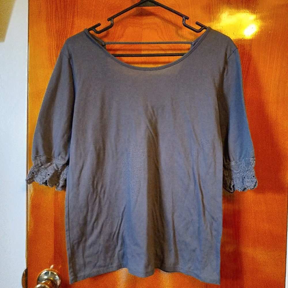 Crotchet Half Sleeve Cut Out Top